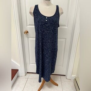 Joe Fresh Gray blue Sleeveless stretchy minimalist Sheath Midi Dress size XL